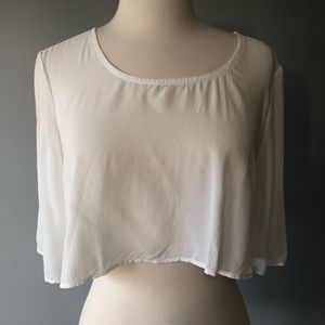 Blue Life Crop top Blouse White Small